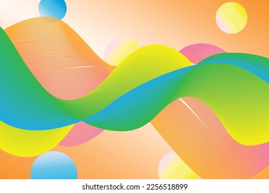 fun, colorful fluid Abstract background. Modern poster with gradient 3d flow shape. Innovation background design for landing page. Vector