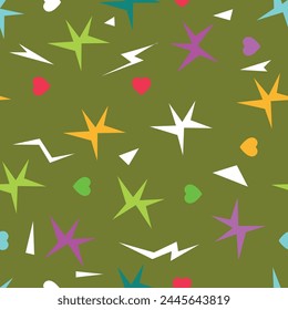 fun colorful line doodle seamless pattern. Creative abstract art background collection for children or festive celebration design. Simple childish scribble wallpaper print texture bundle