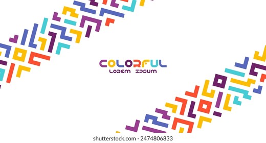 Fun colorful line doodle seamless pattern. Creative minimalist style art background for children or trendy design with basic shapes