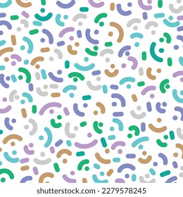 Fun colorful lines doodle, Creative minimalist style background children or trendy design with basic shapes