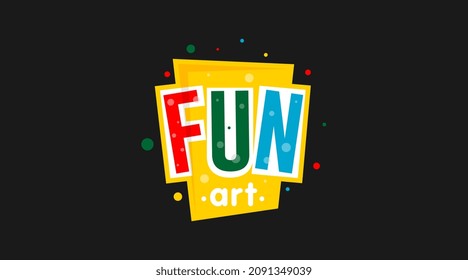 Vector de plantillas de logotipos divertidos y coloridos