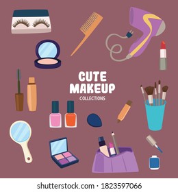 fun and colorful makeup objects