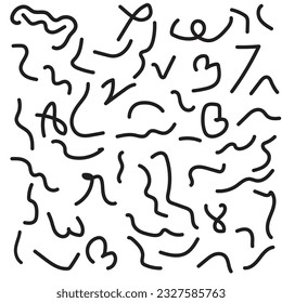 Fun colorful seamless pattern collection. Creative abstract style art background for children. Trendy texture design with basic shapes. Simple childish doodle wallpaper print set.