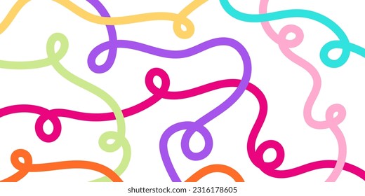 Fun colorful seamless pattern. Creative doodle abstract style art background for kids. Trendy texture design with contemporary basic shapes. Vector illustration