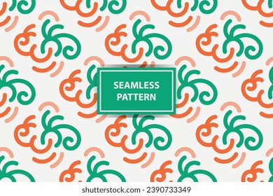 Fun colorful seamless pattern. Creative abstract style art background for children. Trendy texture design with basic shapes. Simple childish doodle wallpaper print.