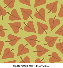 fun colorful seamless pattern design with leaf shape element