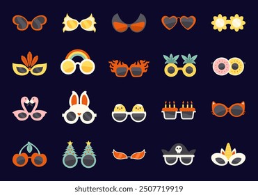 Fun Colorful Sunglasses Element Set