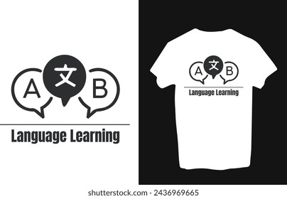 "Fun and colorful T-shirt featuring popular English idioms, perfect for language learners to wear and share their learning journey."
