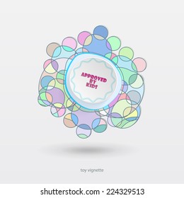 fun colorful vector vignette on children theme