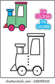 Fun Coloring Train For Children