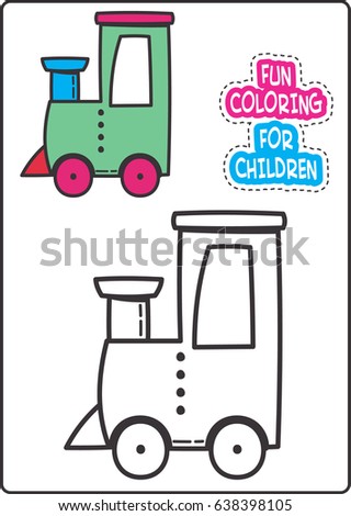 Fun Coloring Train For Children
