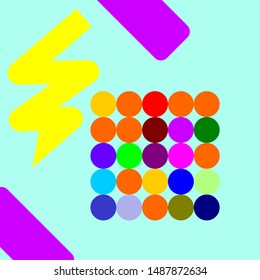 fun colors in an abstract style