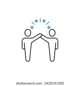 fun concept line icon. Simple element illustration. fun concept outline symbol design.