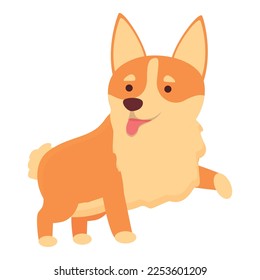 Fun corgi icon cartoon vector. Baby puppy. Animal pet