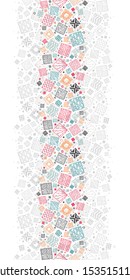 Fun and creative abstract seamless pattern, hand drawn - vector design