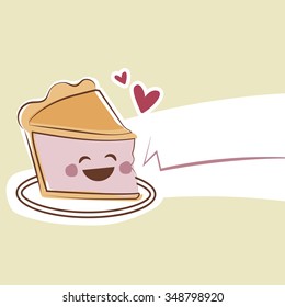 fun cute cake illustration