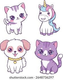A fun cute cartoon animal for Kids Book Illustration