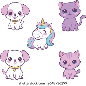 A fun cute cartoon animal for Kids Book Illustration