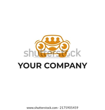 Fun cute cartoon car logo