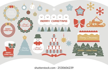 Un divertido y lindo conjunto de marco de Navidad