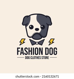 fun and cute dog mascot logo concept