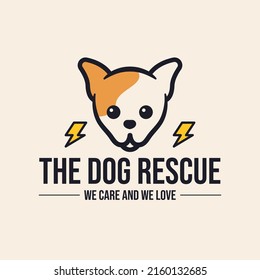 concepto de logotipo de mascota de perro divertido y lindo