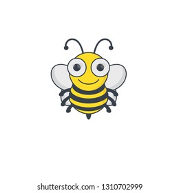 Fun cute happy smiling bee