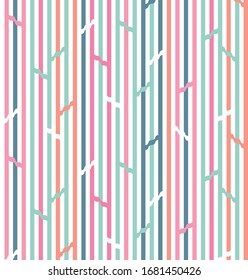 FUN AND CUTE LINE PATTERN REPEAT INTERTWINED CANDY STRIPE