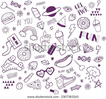Fun Cute Sketches Doodles Hand Drawings Girly Cool