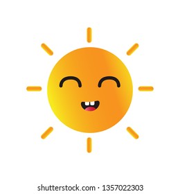 Fun and cute sun .Vecor sun
