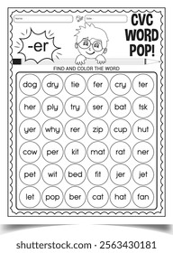 Fun CVC Word Practice Read Write Learn Worksheet