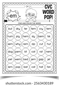 Fun CVC Word Practice Read Write Learn Worksheet