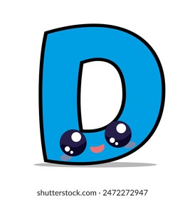 fun d letter alphabet character english vector art.