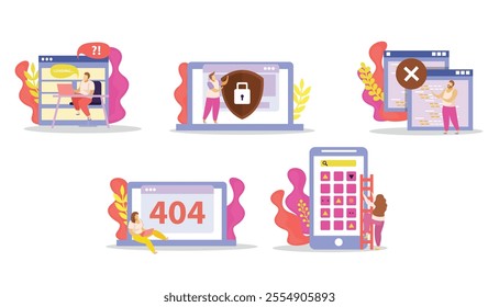 fun design concept technology collection vector illustration