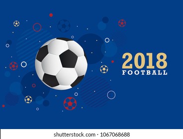 A fun design in gold, blue and red for a football championship