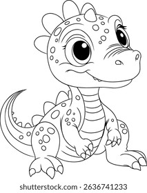 Fun Dinosaur Design Coloring Sketch Book for Kids