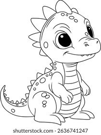 Fun Dinosaur Design Coloring Sketch Book for Kids