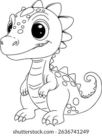 Fun Dinosaur Design Coloring Sketch Book for Kids