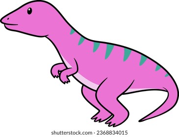 fun dinosaur illustrations for children, in a cute or kawai style