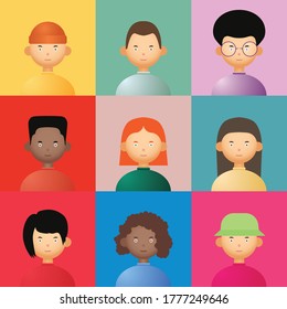 Fun and diverse avatar library of the generation Z