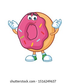 fun donut cartoon mascot character vector 