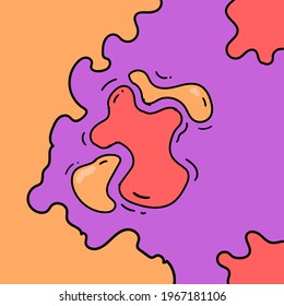 Diseño de fondo de caracteres de doodle divertidos