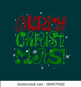 Fun doodle Weihnachten handgezeichnet Buchstabendesign