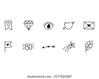Fun Doodle Decoration Element Set