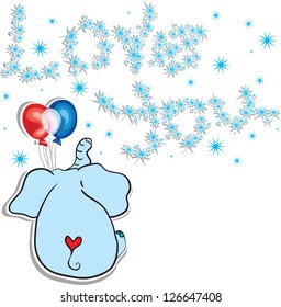 fun doodle elephant dreaming