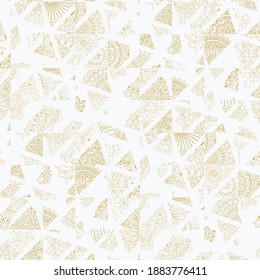 Fun doodle floral seamless pattern background with abstract shapes and colors. Modern vector pattern for funny brochure cover template design