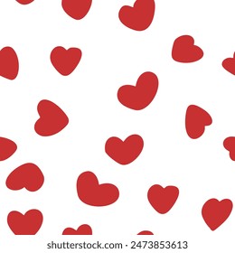 Fun Doodle love sketch style of colorful shapes on white background. colorful love doodle seamless pattern
