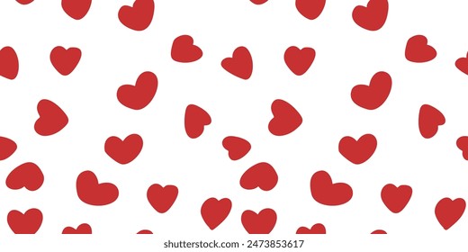 Fun Doodle love sketch style of colorful shapes on white background. colorful love doodle seamless pattern