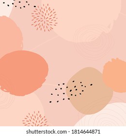 Fun doodle pattern background with abstract shapes and colors