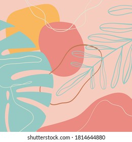 Fun doodle pattern background with abstract shapes and colors